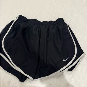 Nike Women's Black and White Athletic Shorts